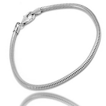 925 sterling silver snake chain bracelet, 18½ cm and 1.2 mm