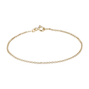 14 kt Round Anchor Gold Necklace from BNH, 1,5 mm wide (thread 0,4 mm) and 40-42 cm with extra loop