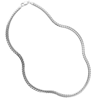 925 sterling silver snake chain necklace, 45 cm and 4,0 mm