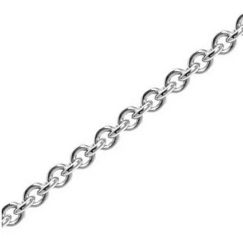 Anchor round in solid 925 sterling silver necklaces 1,3 mm wide (thread 0,30) and length 38 cm