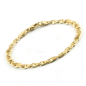 Capri plain 14 ct gold from Houmann I/S, 4,5 mm wide and 18½ cm long