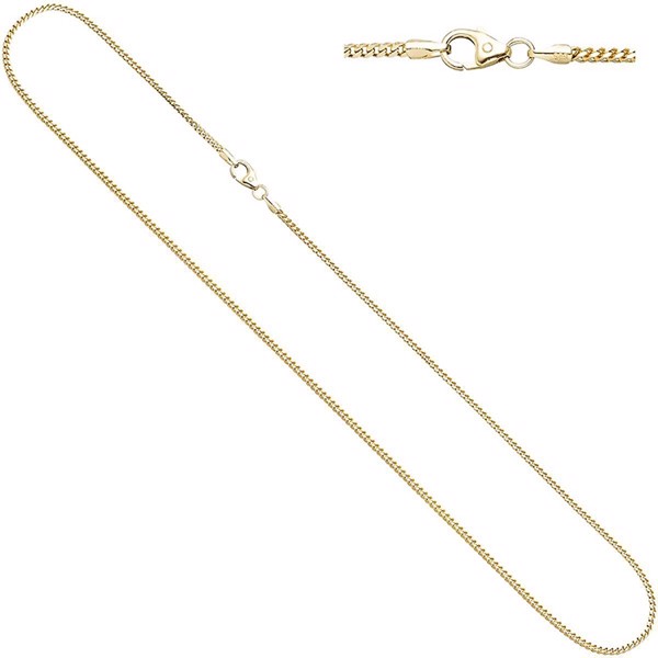 Bingo 14 ct gold necklaces in width 1.3 mm and length 38 cm