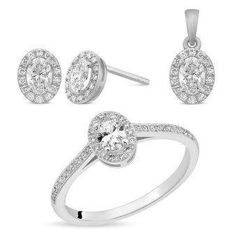 Nuran    set, with a total of 1,05 ct diamonds Wesselton SI