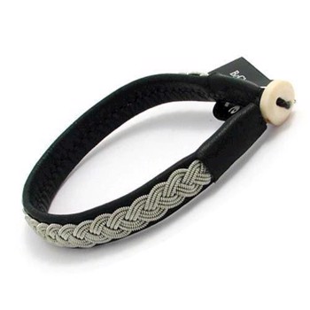 BeChristensen Arctic Handwoven Sami Bracelet in Black, 18 cm