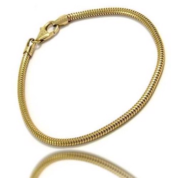14 kt snake necklace, 45 cm and 0.9 mm