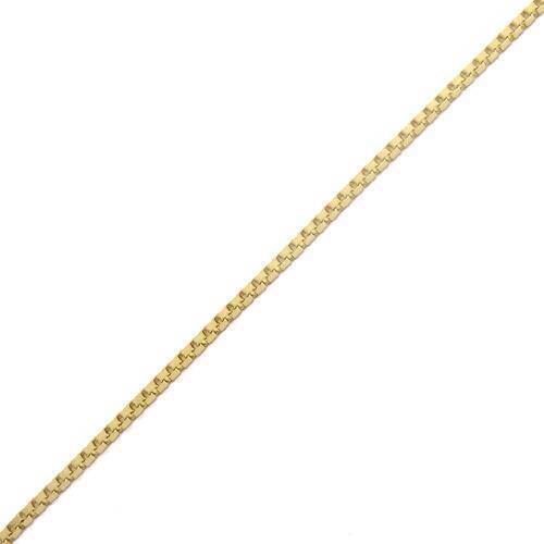 Venetian box 8 carat gold necklace, 1,0 mm wide, lenght 38 cm