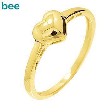 Gold heart finger ring 