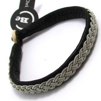 BeChristensen Celtic Black Handwoven Sami Bracelet, 18 cm