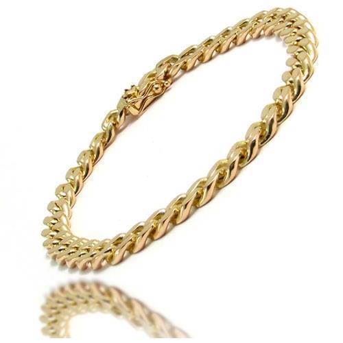 14 kt Panser Facet Necklace, 38 cm and 2.7 mm (Wire 0.85)